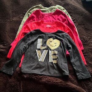 Garanimals Long Sleeve Tee Set - Black, Red, Green